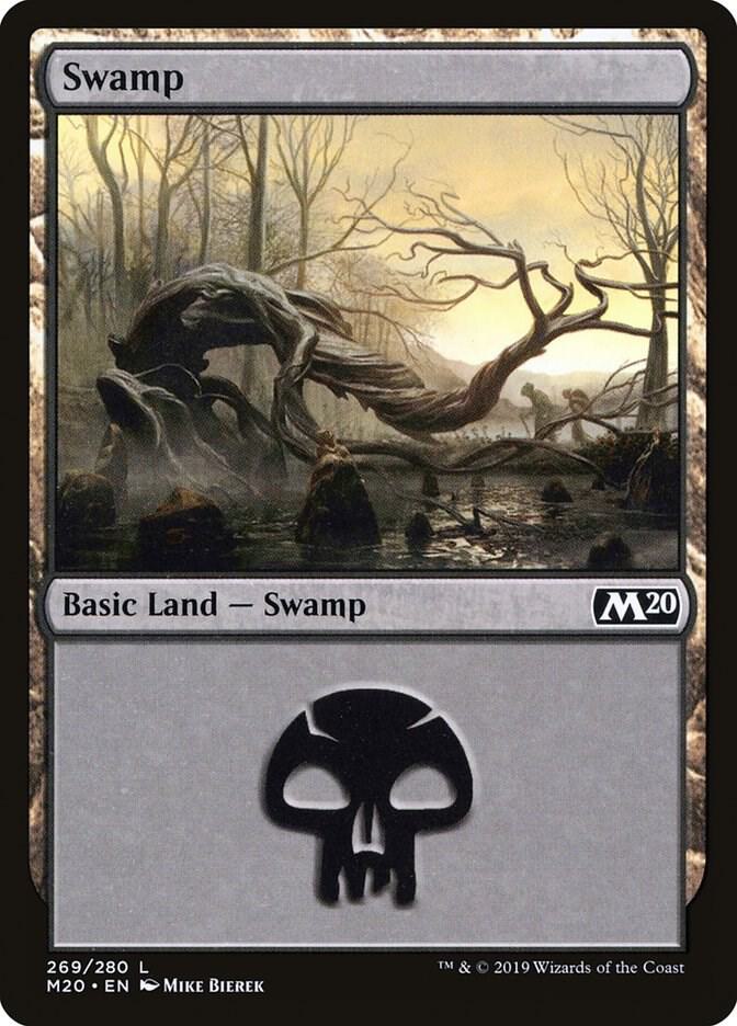 Swamp 269 card from Core Set 2020