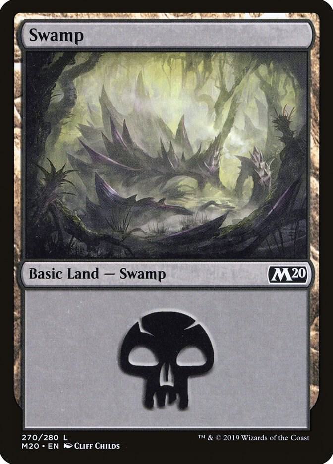 Swamp 270 card from Core Set 2020