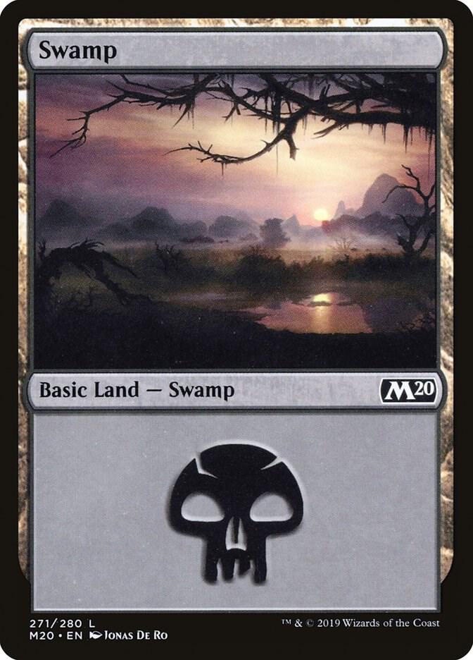 Swamp 271 card from Core Set 2020