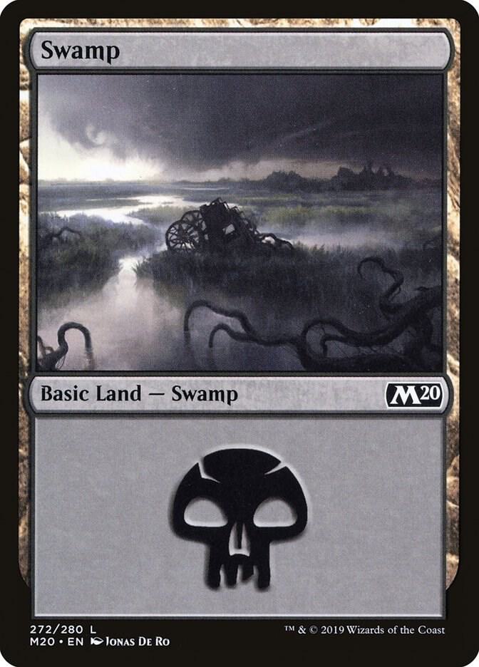 Swamp 272 card from Core Set 2020