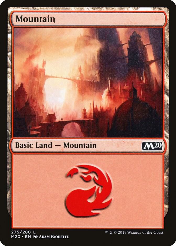 Mountain 275 card from Core Set 2020