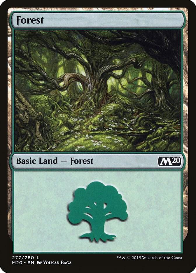 Forest 277 card from Core Set 2020