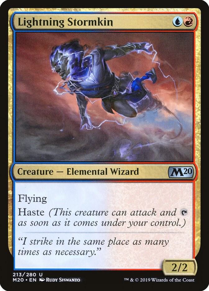 Lightning Stormkin 213 card from Core Set 2020