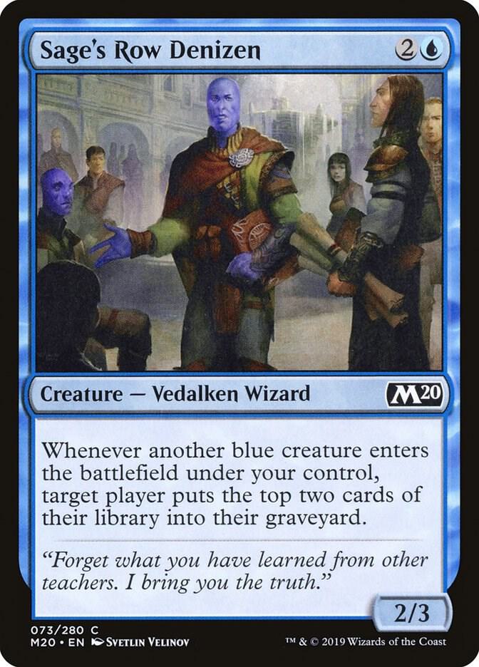 Sage's Row Denizen 73 card from Core Set 2020
