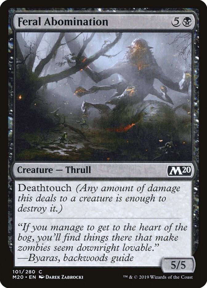 Feral Abomination 101 card from Core Set 2020