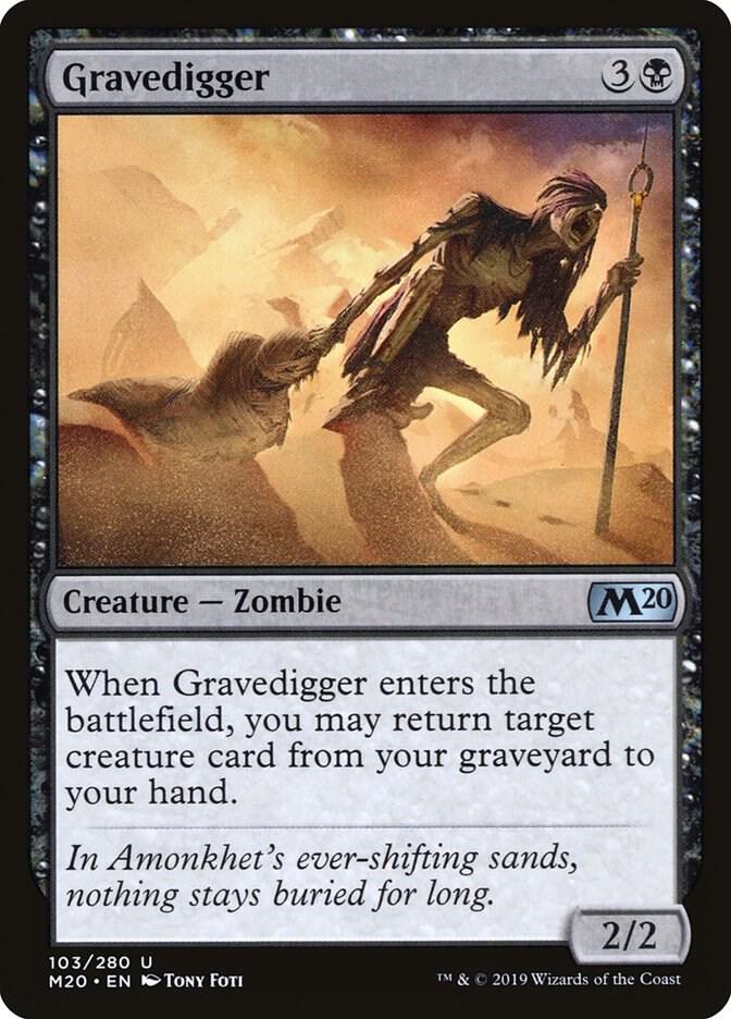 Gravedigger 103 card from Core Set 2020