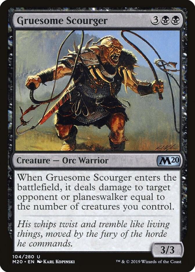 Gruesome Scourger 104 card from Core Set 2020