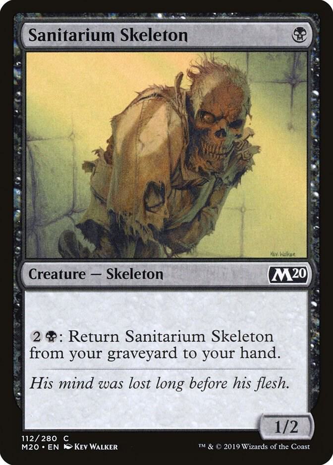 Sanitarium Skeleton 112 card from Core Set 2020