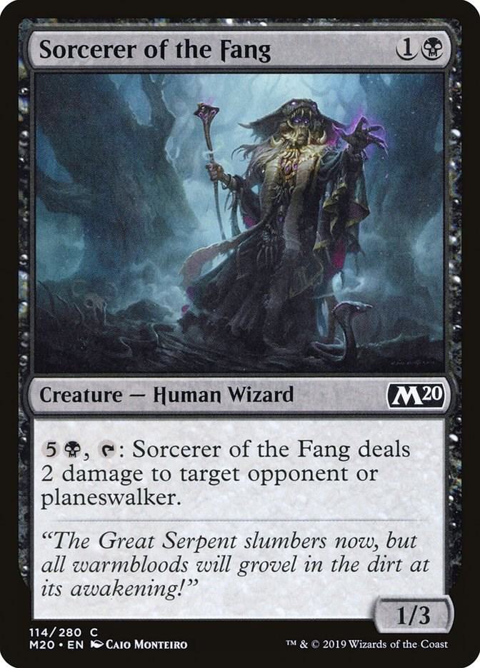 Sorcerer of the Fang 114 card from Core Set 2020
