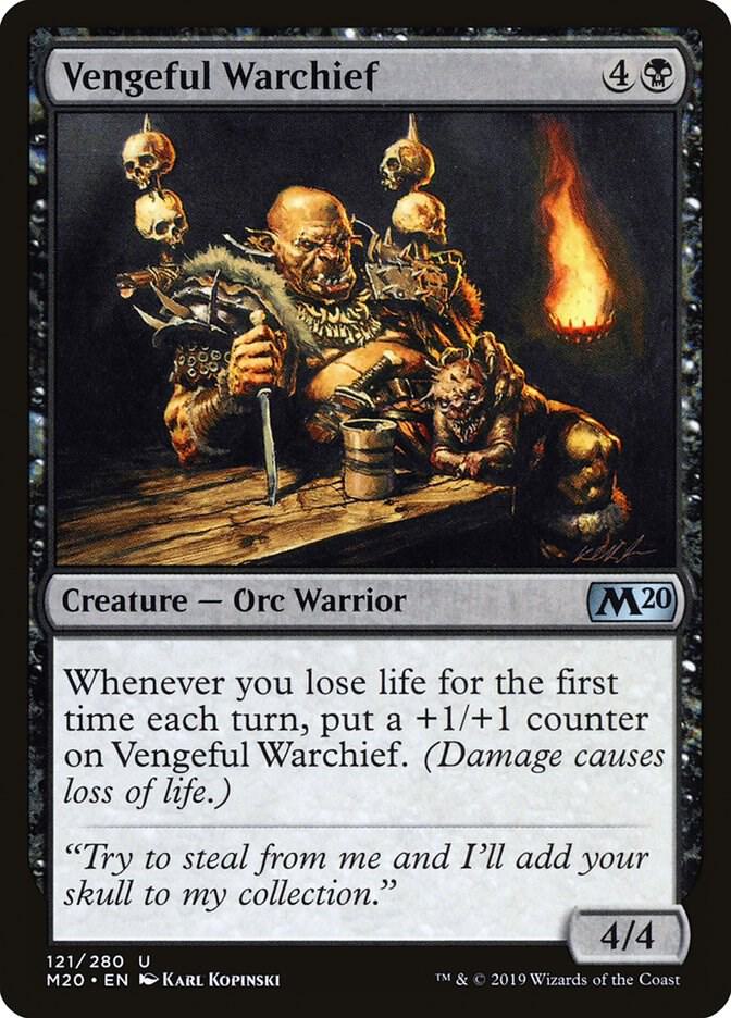 Vengeful Warchief 121 card from Core Set 2020