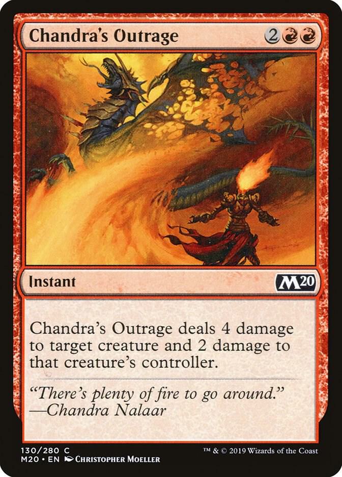 Chandra's Outrage 130 card from Core Set 2020