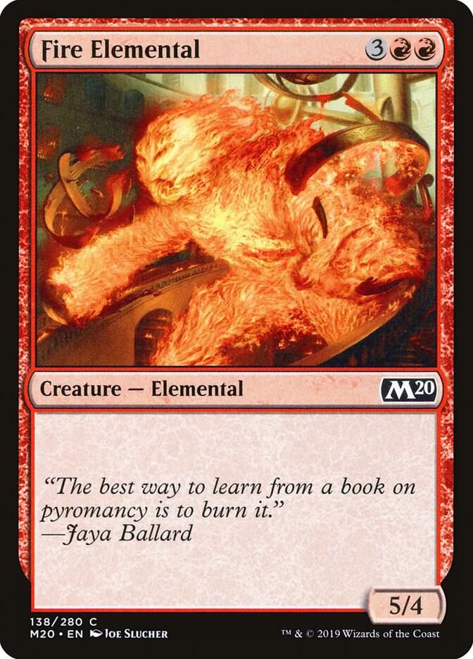 Fire Elemental 138 card from Core Set 2020