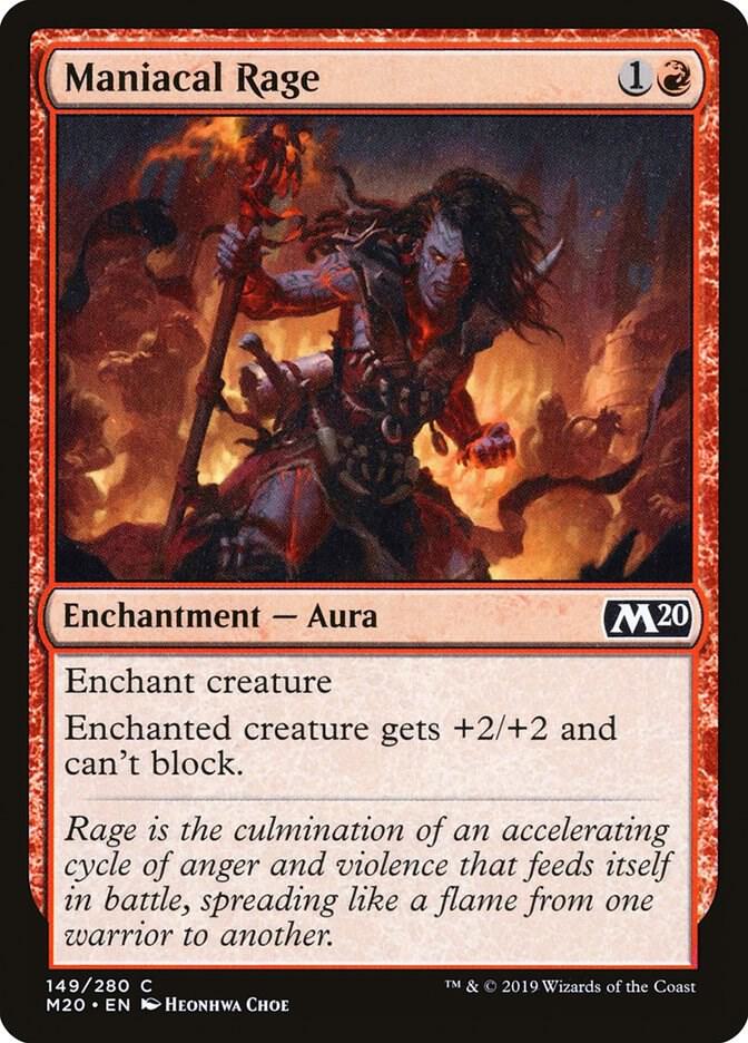 Maniacal Rage 149 card from Core Set 2020