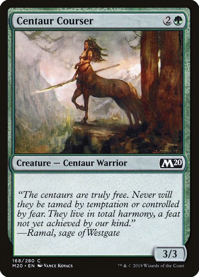 Centaur Courser 168 card from Core Set 2020