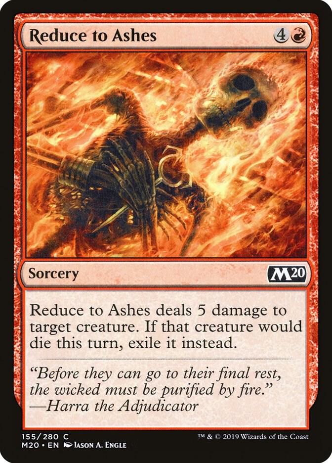 Reduce to Ashes 155 card from Core Set 2020