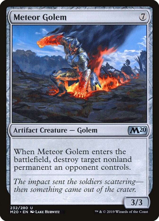 Meteor Golem 232 card from Core Set 2020