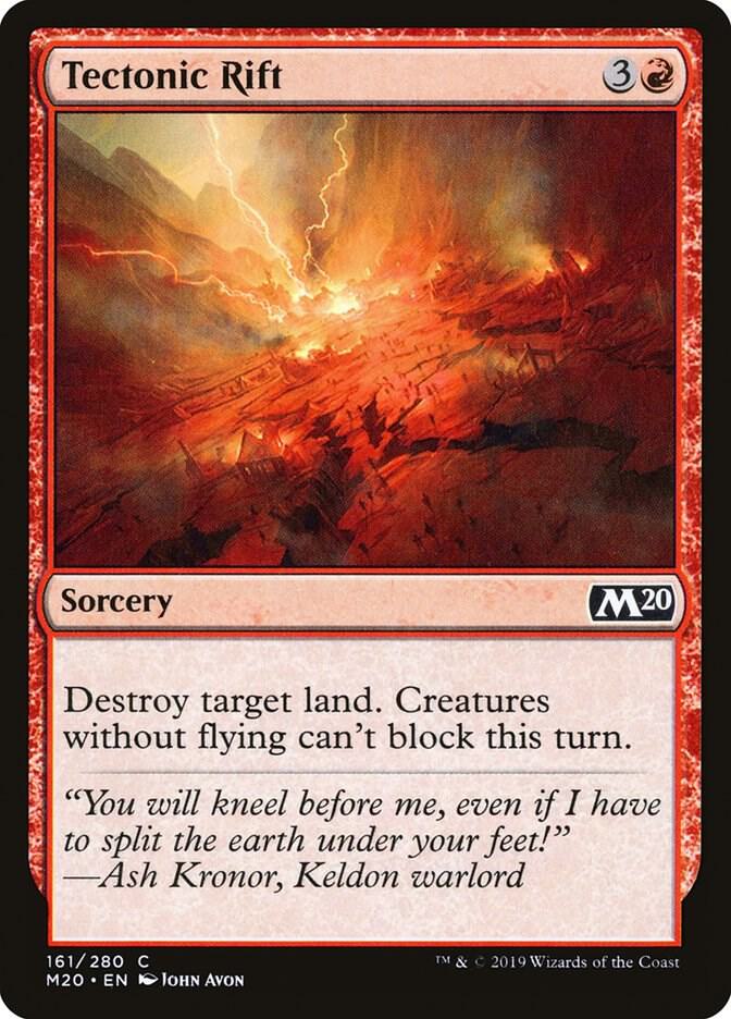 Tectonic Rift 161 card from Core Set 2020