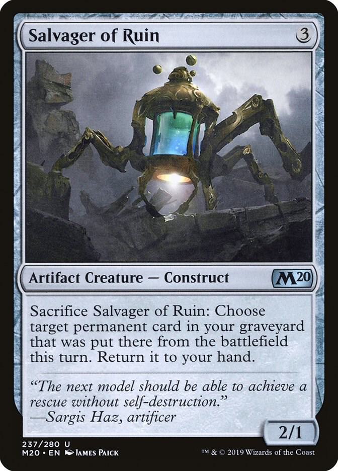 Salvager of Ruin 237 card from Core Set 2020