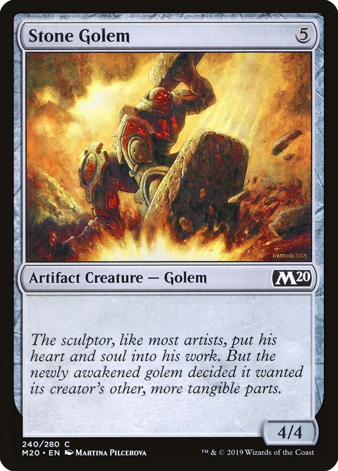 Stone Golem 240 card from Core Set 2020