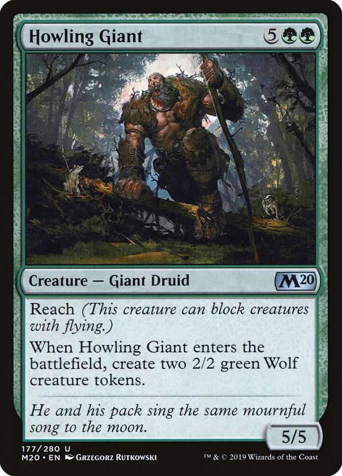 Howling Giant 177 card from Core Set 2020