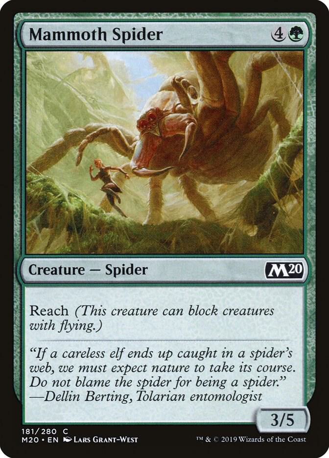 Mammoth Spider 181 card from Core Set 2020