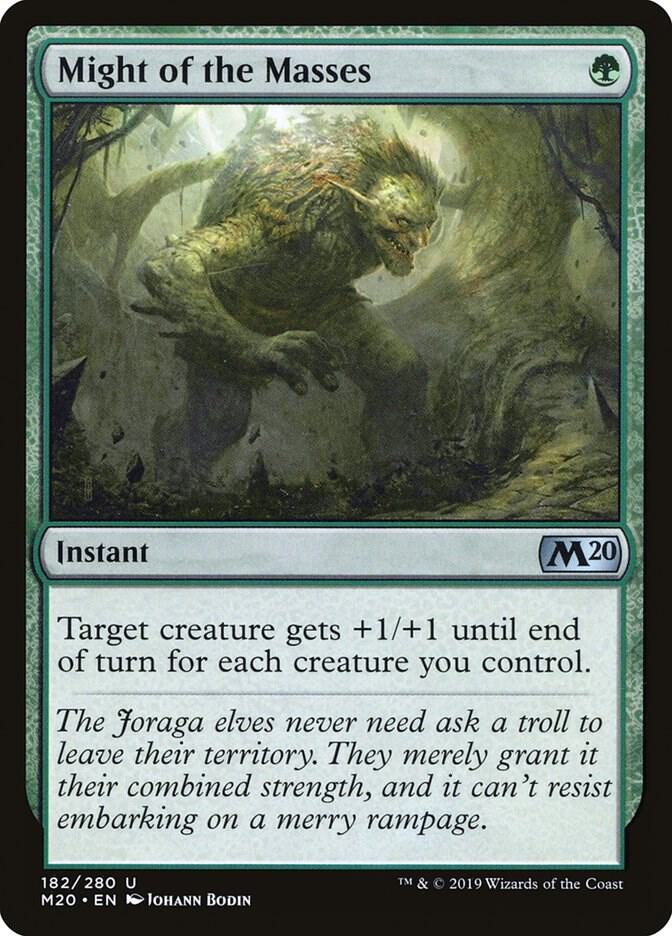 Might of the Masses 182 card from Core Set 2020