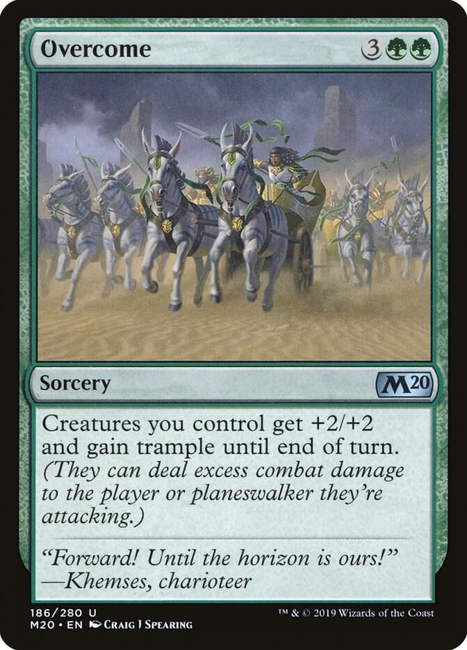 Overcome 186 card from Core Set 2020