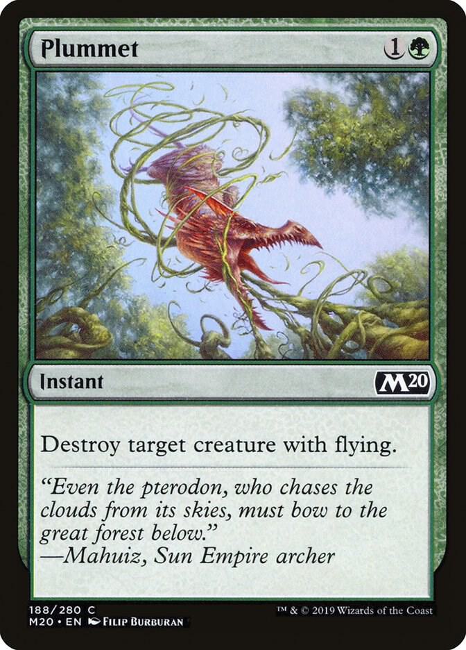 Plummet 188 card from Core Set 2020