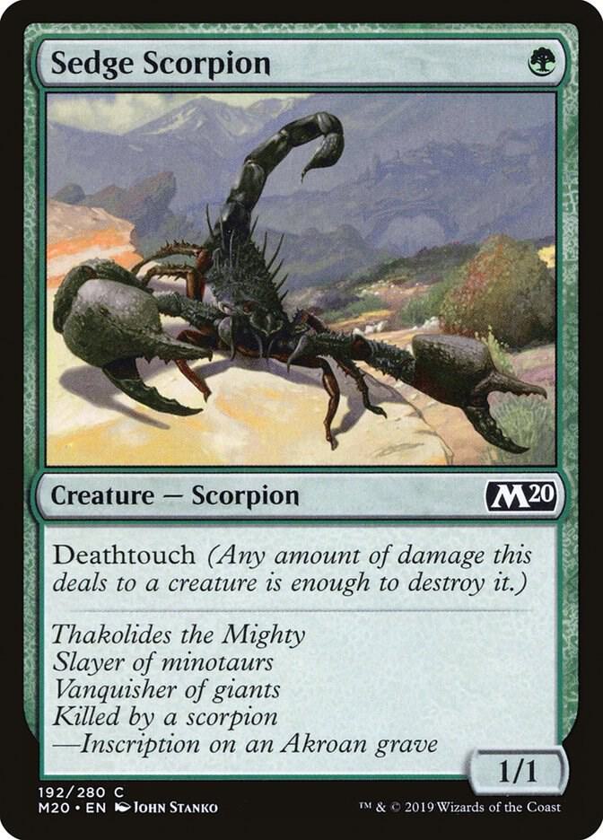 Sedge Scorpion 192 card from Core Set 2020