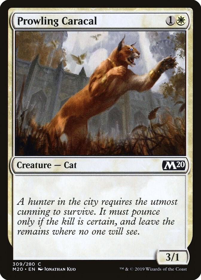 Prowling Caracal 309 card from Core Set 2020