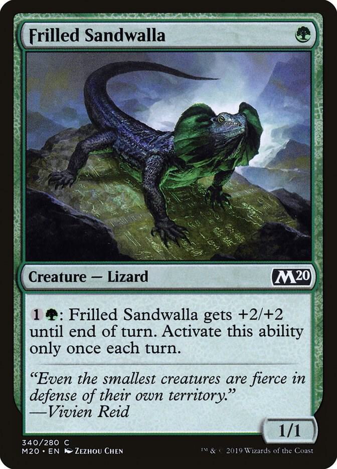 Frilled Sandwalla 340 card from Core Set 2020