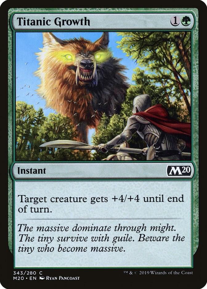 Titanic Growth 343 card from Core Set 2020