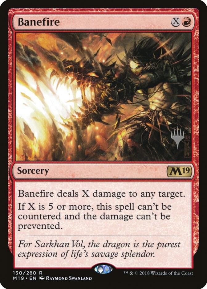 Banefire 130 card from Promo Pack: Core Set 2020