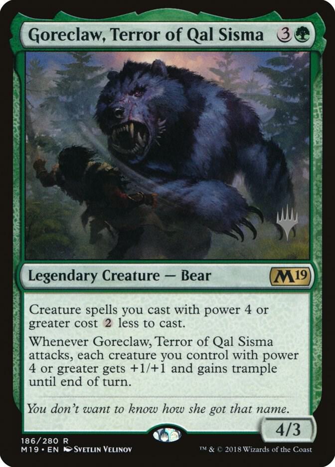 Goreclaw, Terror of Qal Sisma 186 card from Promo Pack: Core Set 2020