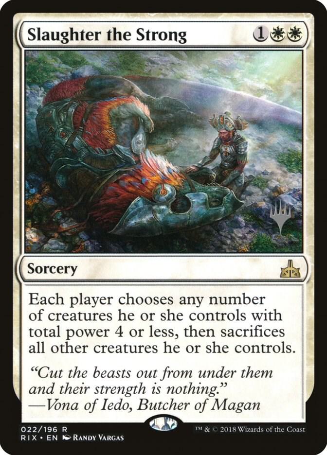 Slaughter the Strong 22 card from Promo Pack: Core Set 2020