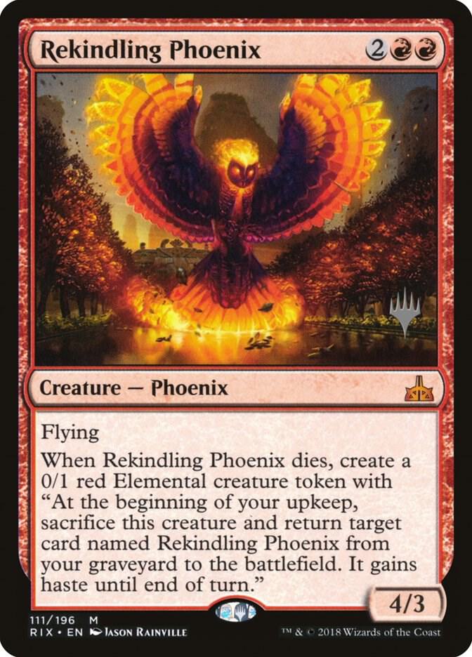 Rekindling Phoenix 111 card from Promo Pack: Core Set 2020