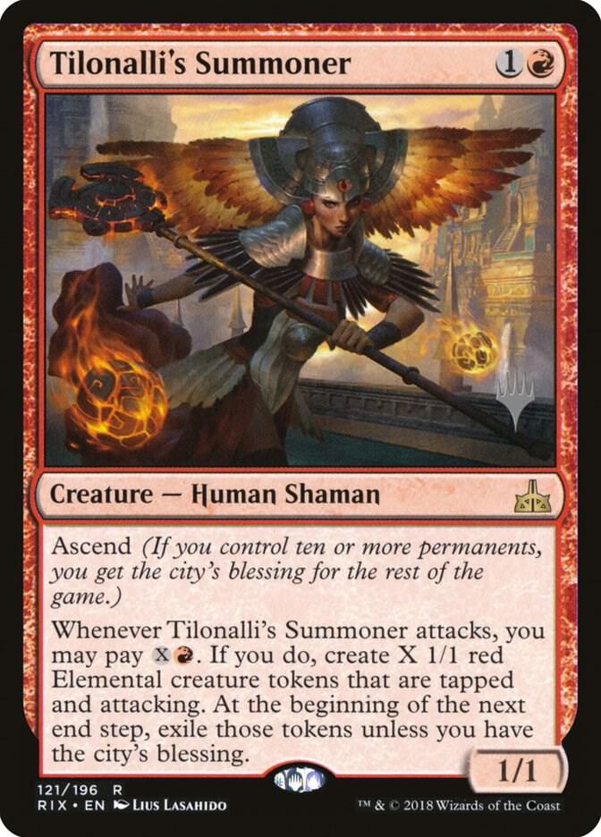 Tilonalli's Summoner 121 card from Promo Pack: Core Set 2020