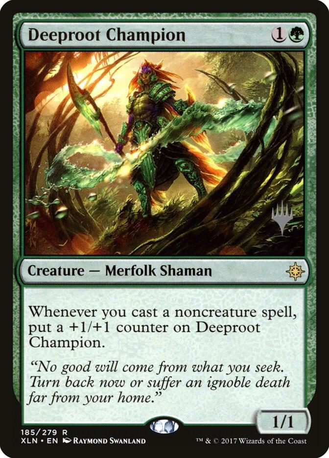 Deeproot Champion 185 card from Promo Pack: Core Set 2020