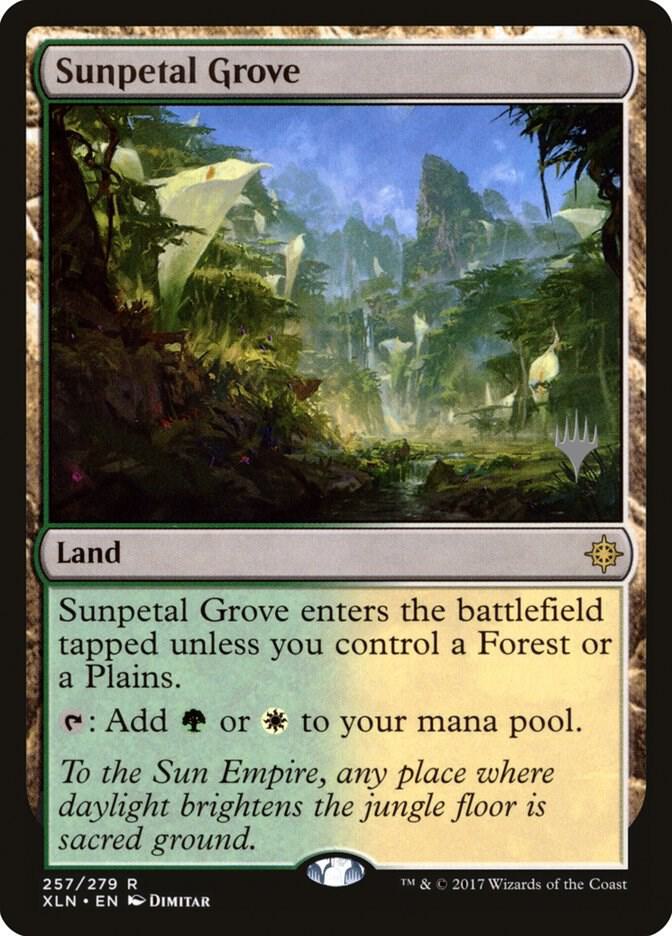 Sunpetal Grove 257 card from Promo Pack: Core Set 2020