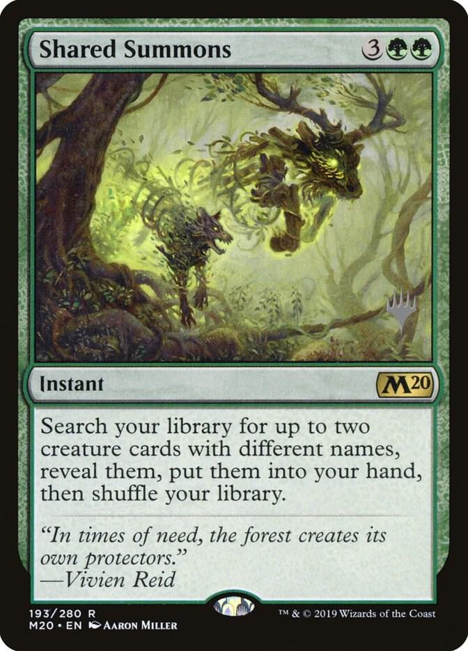 Shared Summons 193 card from Promo Pack: Core Set 2020