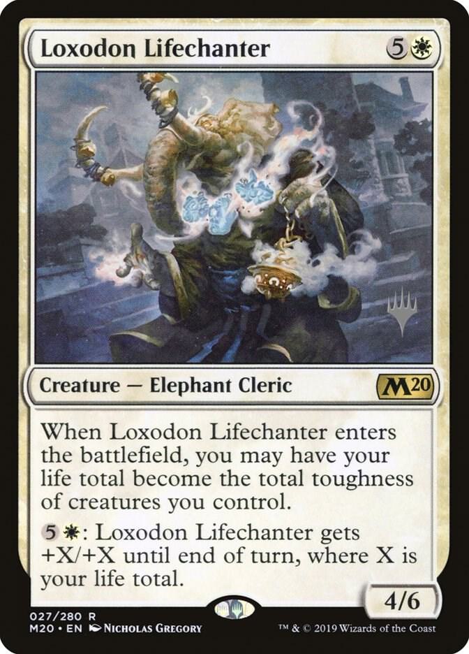 Loxodon Lifechanter 27 card from Promo Pack: Core Set 2020
