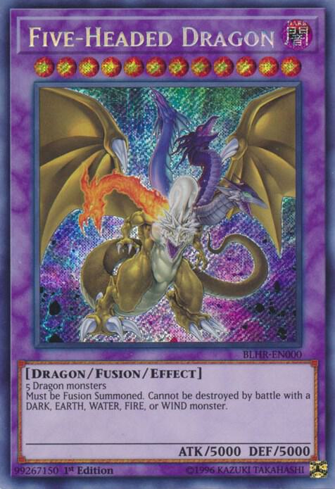 Five-Headed Dragon BLHR-EN000 card from Battles of Legend: Hero's Revenge