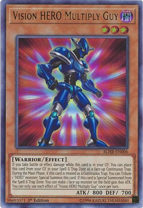 Vision HERO Multiply Guy BLHR-EN006 card from Battles of Legend: Hero's Revenge