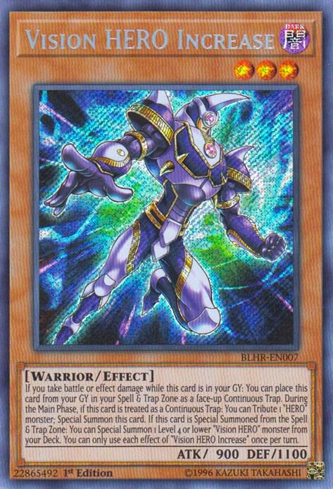 Vision HERO Increase BLHR-EN007 card from Battles of Legend: Hero's Revenge