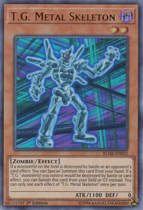 T.G. Metal Skeleton BLHR-EN025 card from Battles of Legend: Hero's Revenge