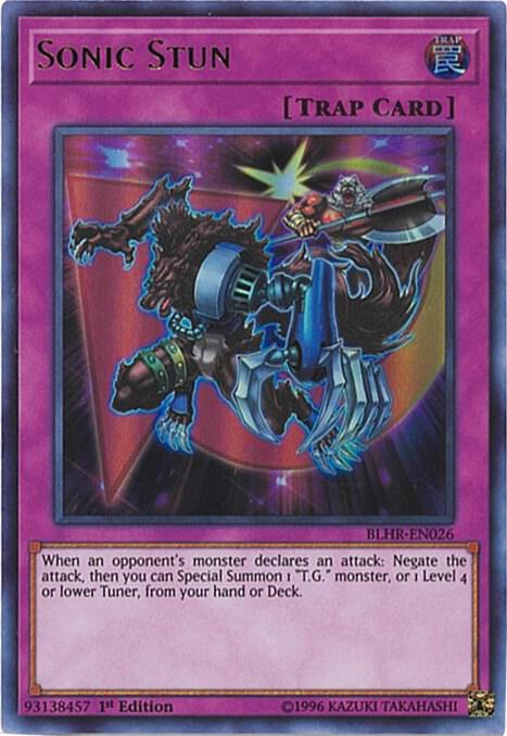 Sonic Stun BLHR-EN026 card from Battles of Legend: Hero's Revenge