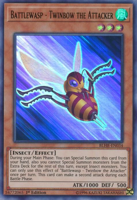 Battlewasp - Twinbow the Attacker BLHR-EN034 card from Battles of Legend: Hero's Revenge
