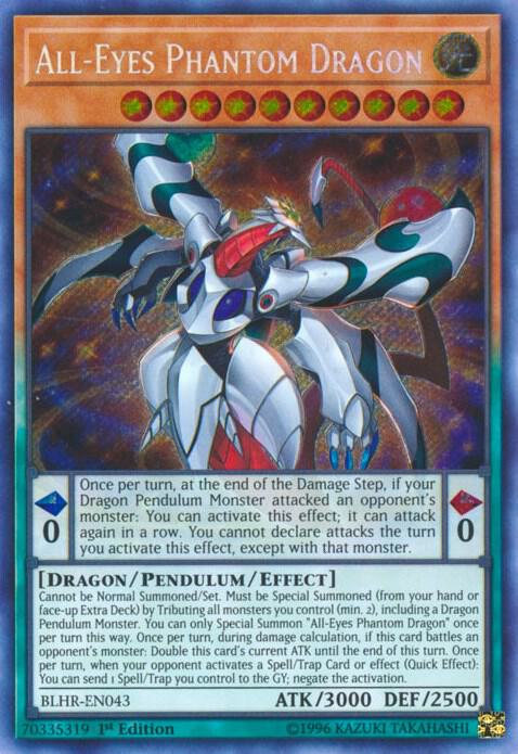 All-Eyes Phantom Dragon BLHR-EN043 card from Battles of Legend: Hero's Revenge