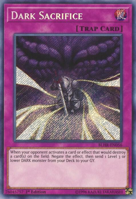 Dark Sacrifice BLHR-EN056 card from Battles of Legend: Hero's Revenge