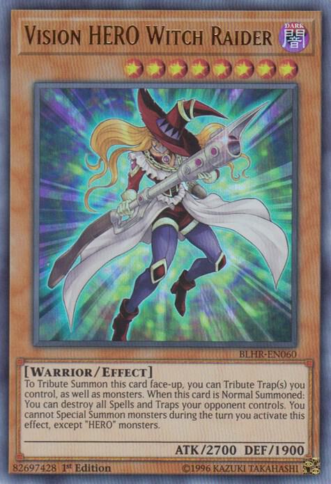 Vision HERO Witch Raider BLHR-EN060 card from Battles of Legend: Hero's Revenge